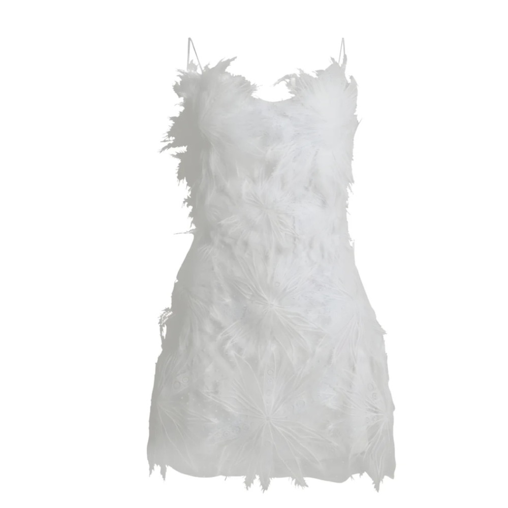 NWT Inamore Lace Mariposa Little White Dress Sz M